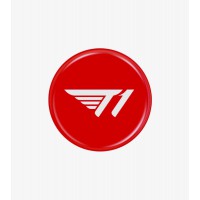   T1 Logo Pin Button - Red